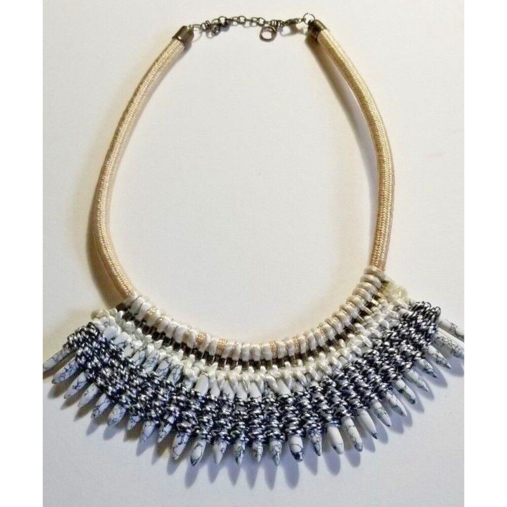 Tribal Bib Necklace Unique Multicolor Mixed Material Retro Bohemian READ